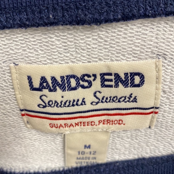 Lands end serious sweats blue sweater medium - Picture 3 of 5